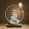 Chinese style Buddha's Hand Lotus LED Reflux Incense Burner Stand
