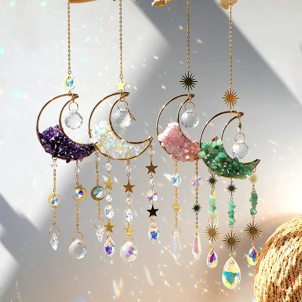 Crystal Moon Wind Chimes