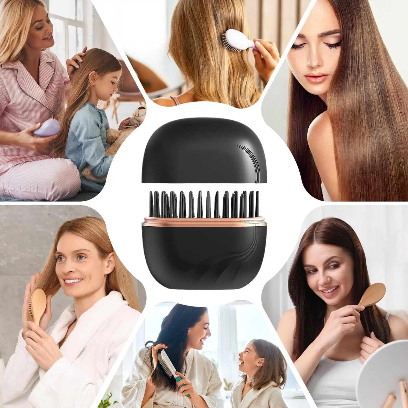 Portable Mini Straightener Rechargeable Brush USB Charging