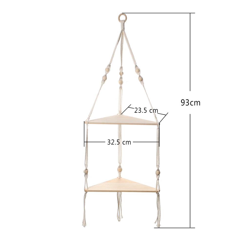 1/2/3-tier Floating Triangle Wall Shelf