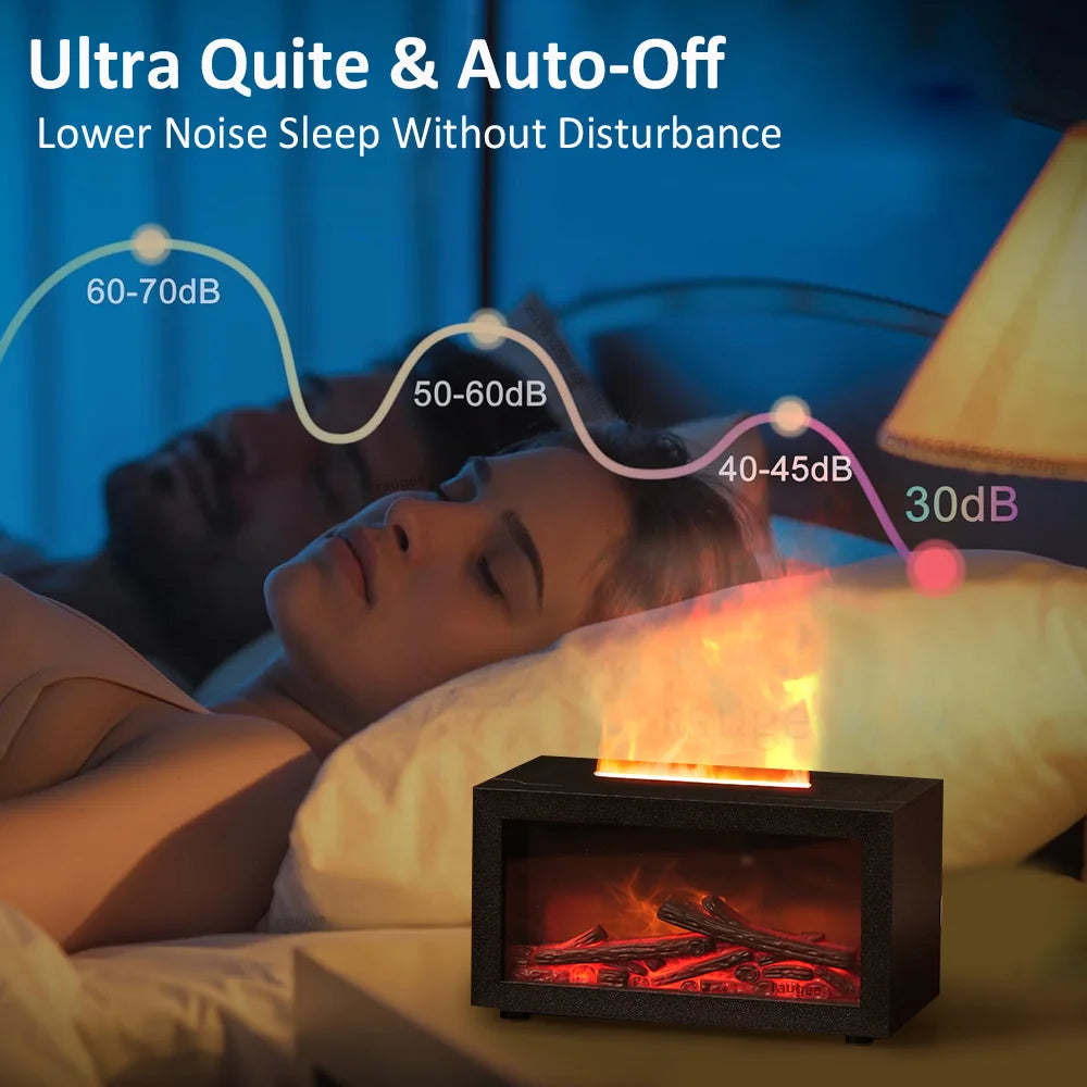 Fireplace Flame Humidifier &  Essential Oil Diffuser Fire Humidifier for Home