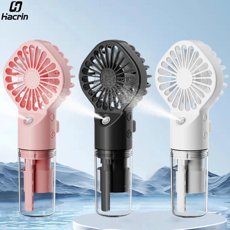 Portable Mini Handheld Mist Fan USB & Rechargeable