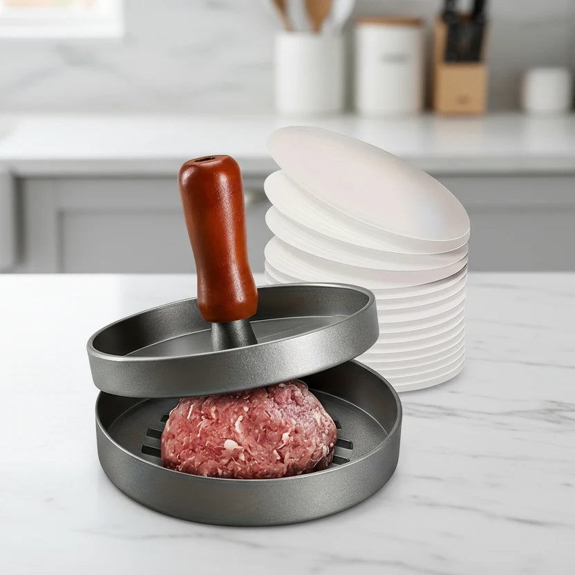 1PC Non-Stick Burger Press Metal Patty Maker