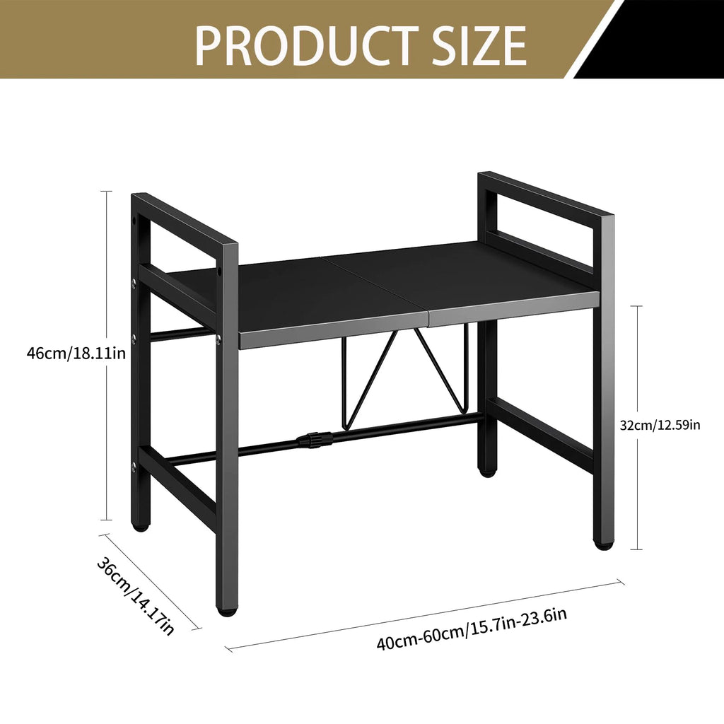 1pc Expandable 42-64cm Microwave Shelf Organizer, Moisture And Rust Proof