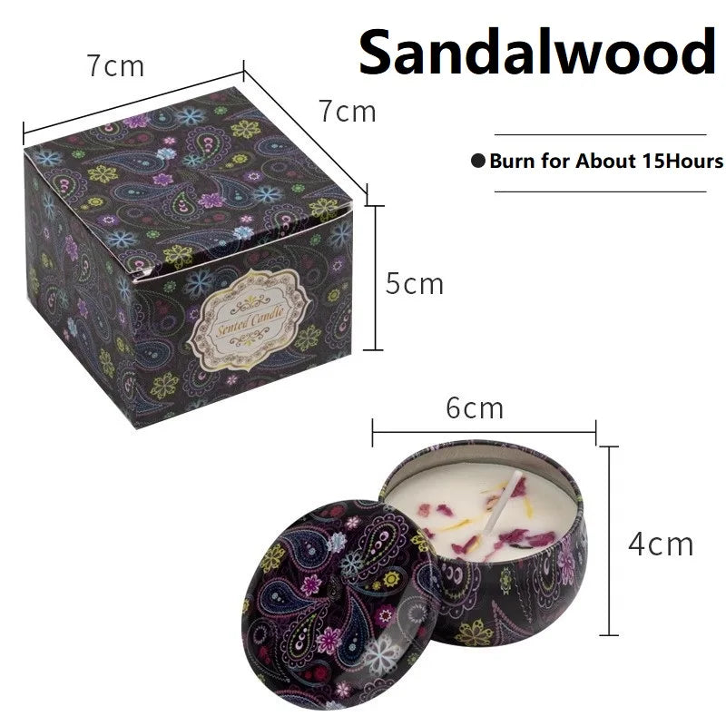 1/4PCS Vintage Scented Candles  Flower Fragrance Candle