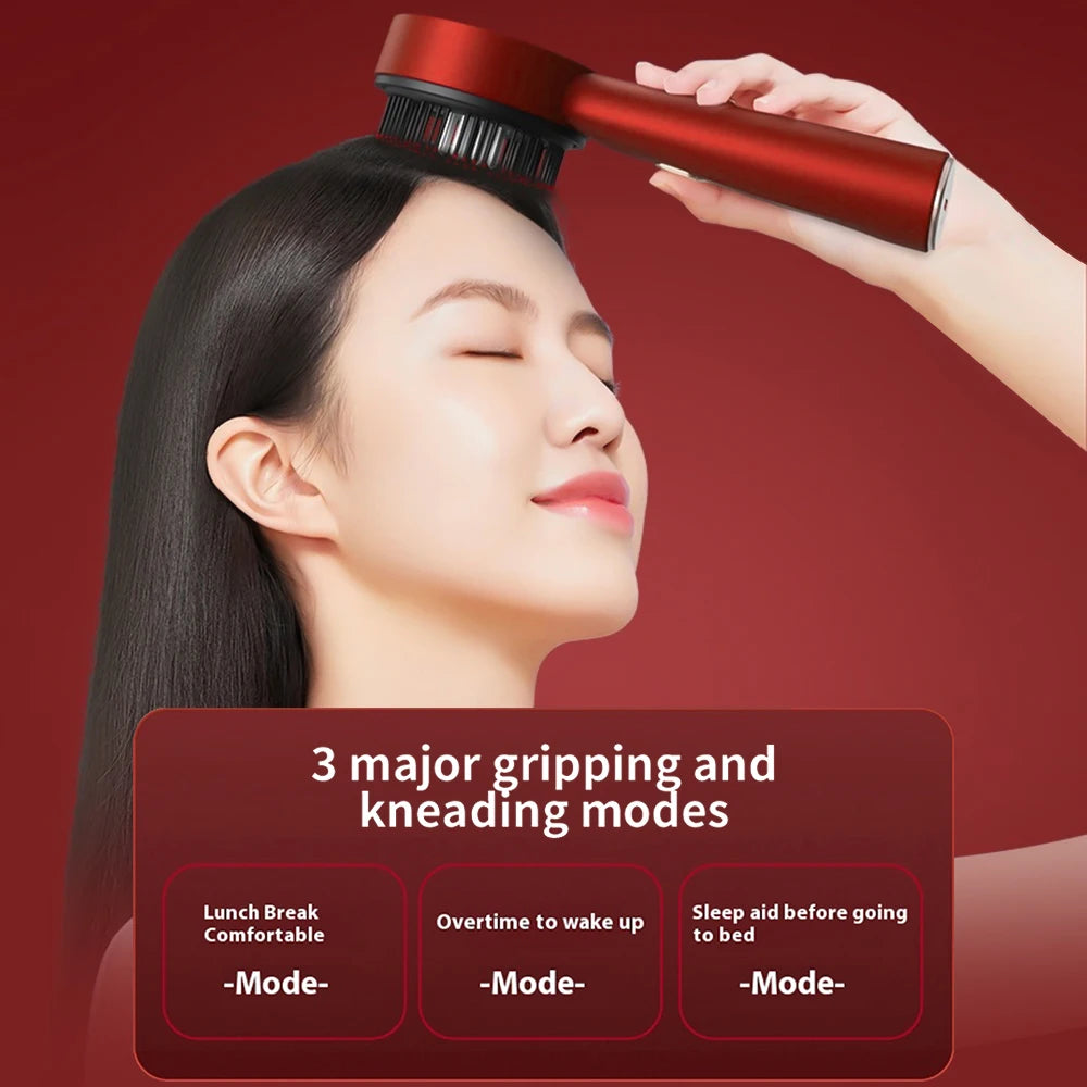 Red Light Therapy Hair Growth Massager Anti Hair Loss & Built-in Liquid Oil Applicator
