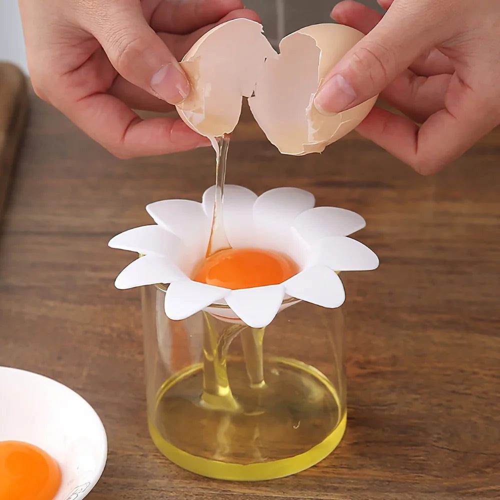 1pc/ Cute Flower Design Egg White Yolk Separator