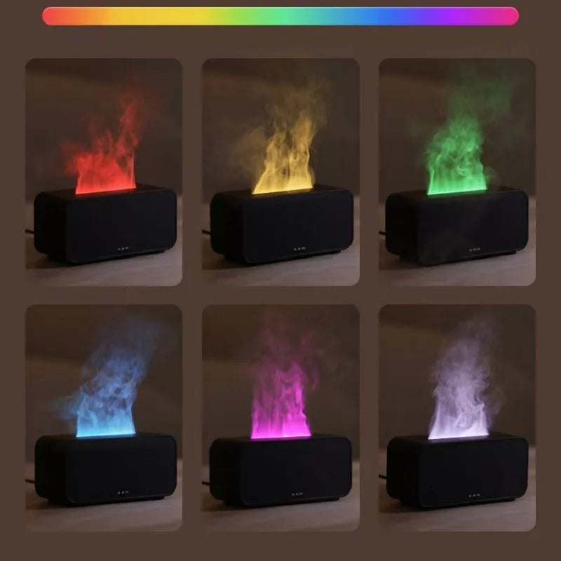 Air Humidifier/Diffuser With Mini Flame And LED Light