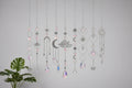 10 Pieces Lotus Colorful Crystal Suncatcher with Chain Pendant Ornament