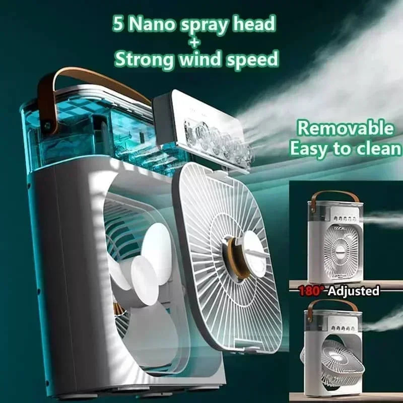 New 3 In 1 LED Fan Humidifier/Air Conditioner