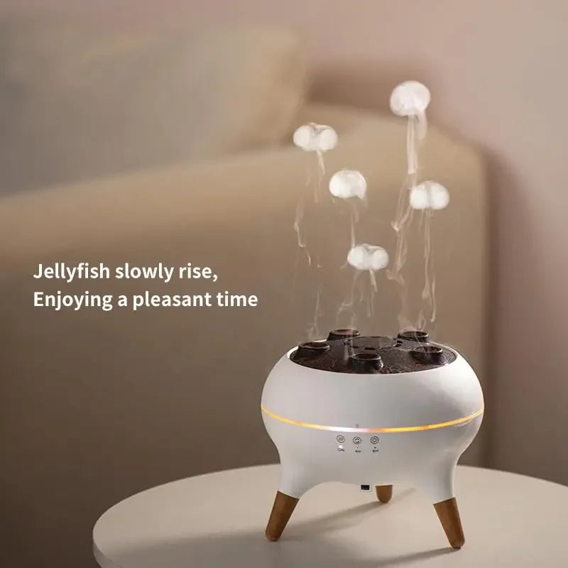 Dynamic Jellyfish Air Humidifier 250ml Essential Oil Diffuser Remote Control With 7 Colorful Night Lights