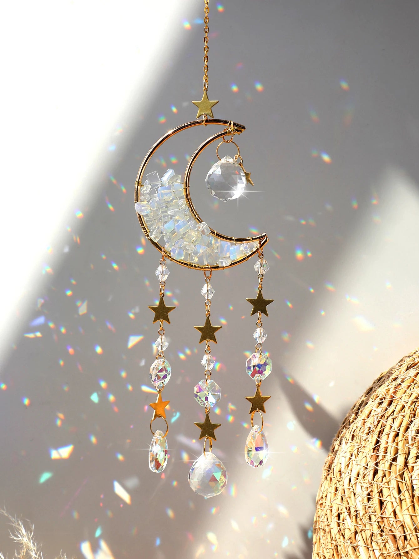 Crystal Moon Wind Chimes