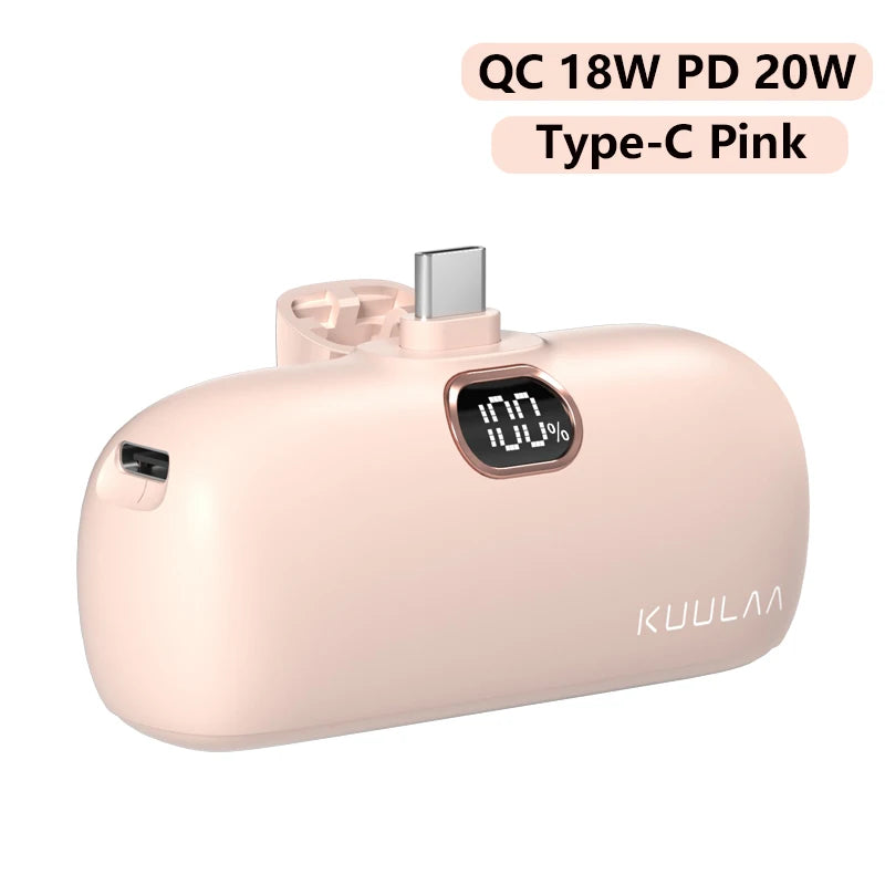 Mini Power Bank 5000mAh Fast Charging Portable Charger