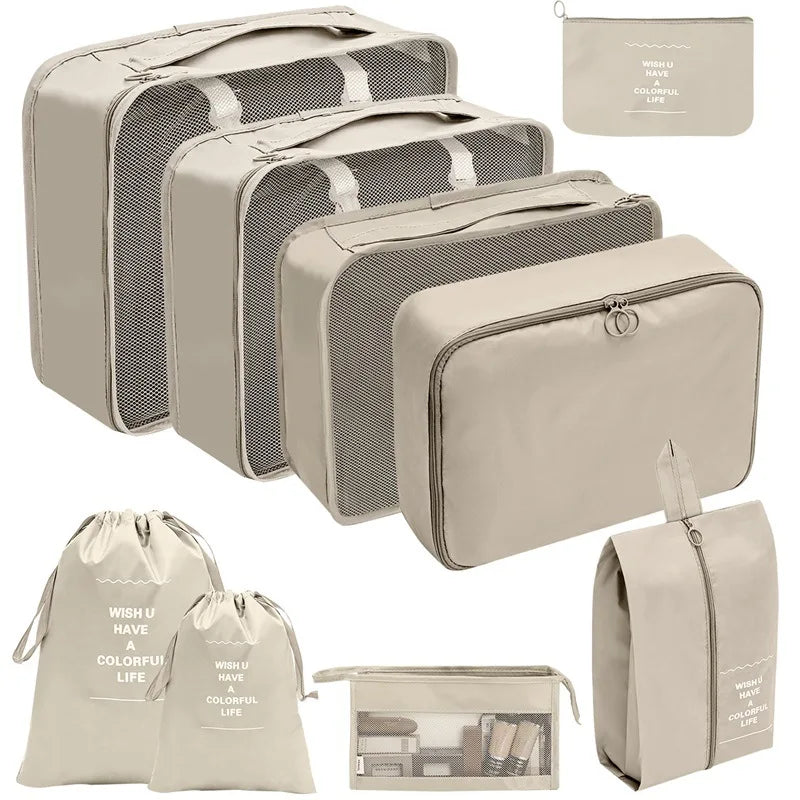 7/8/9/10 Pcs Set Travel Organizer Storage Bags