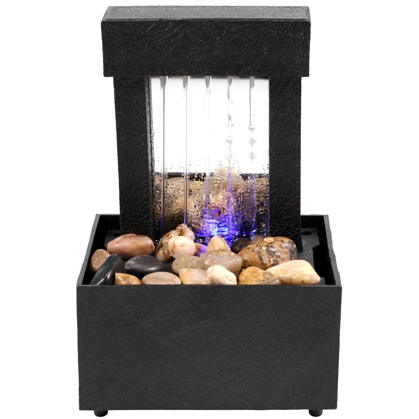 Tabletop Waterfall Home Decor Relaxation Meditation Desktop Fountain with Soft Lights