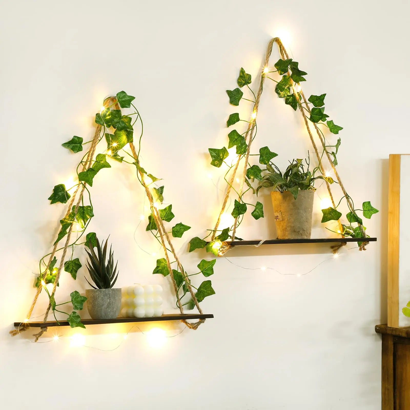 Macrame Wall Hanging Floating Shelf Boho