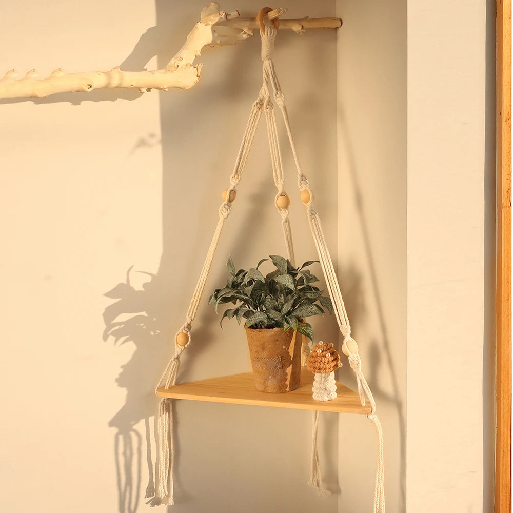 1/2/3-tier Floating Triangle Wall Shelf
