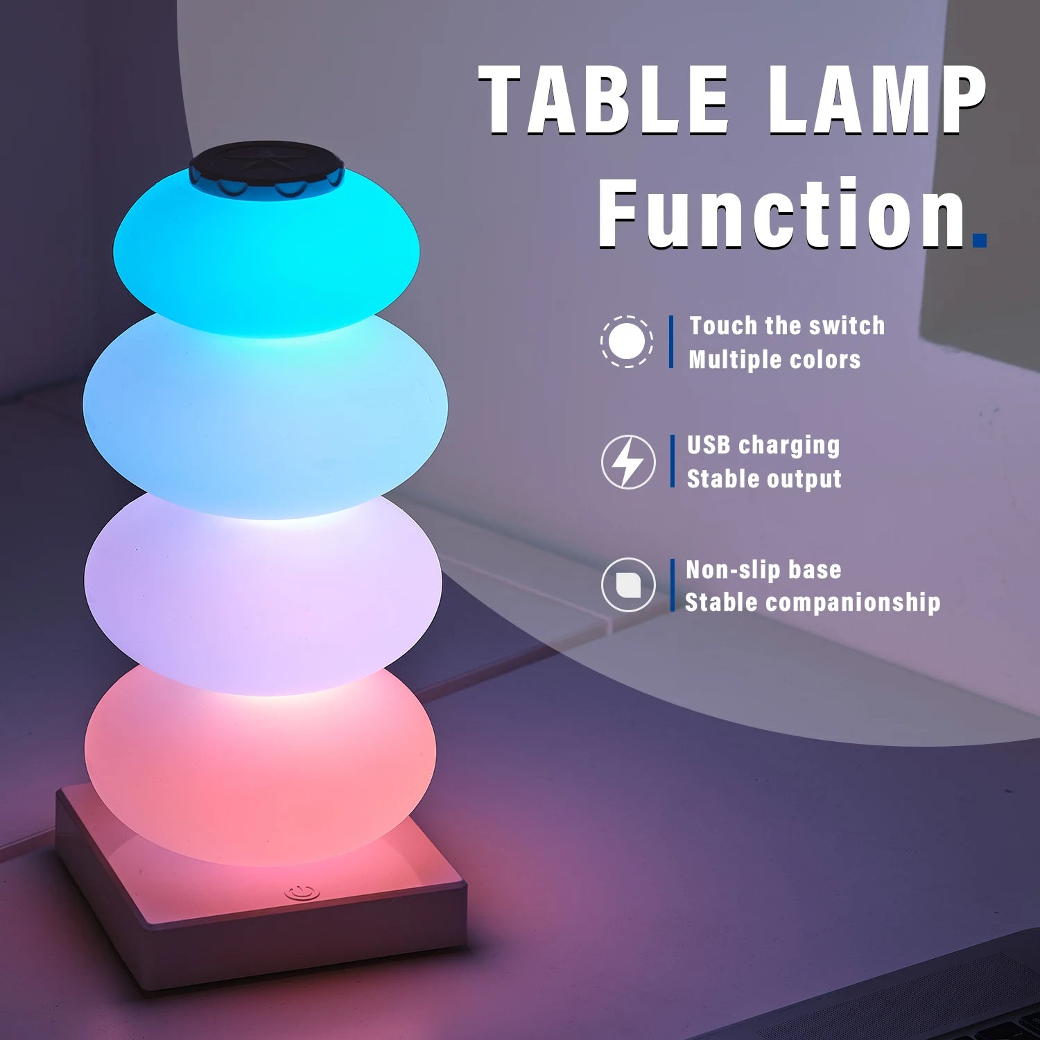 Mood light bedroom table lamp DIY 16 color changing table lamp