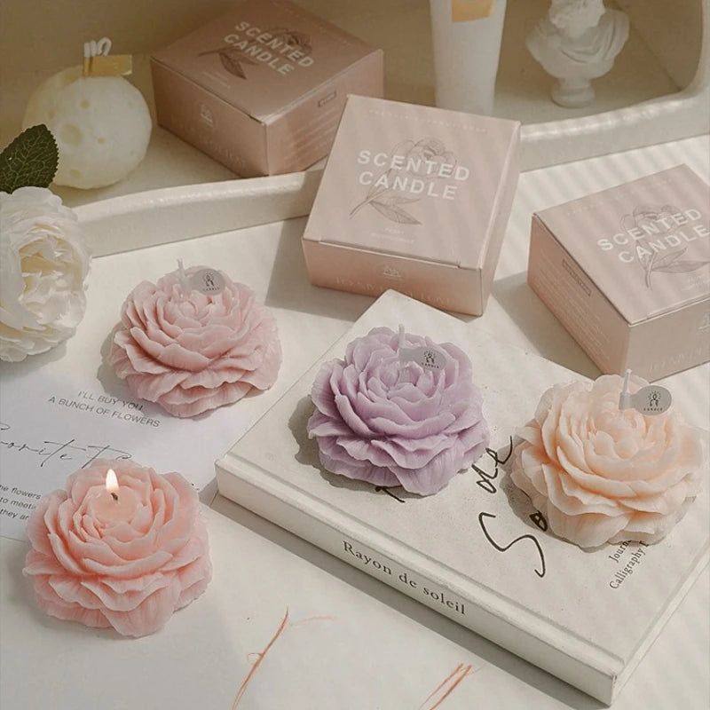 3D Peony Aromatic Candle Creative Flower Aromatherapy