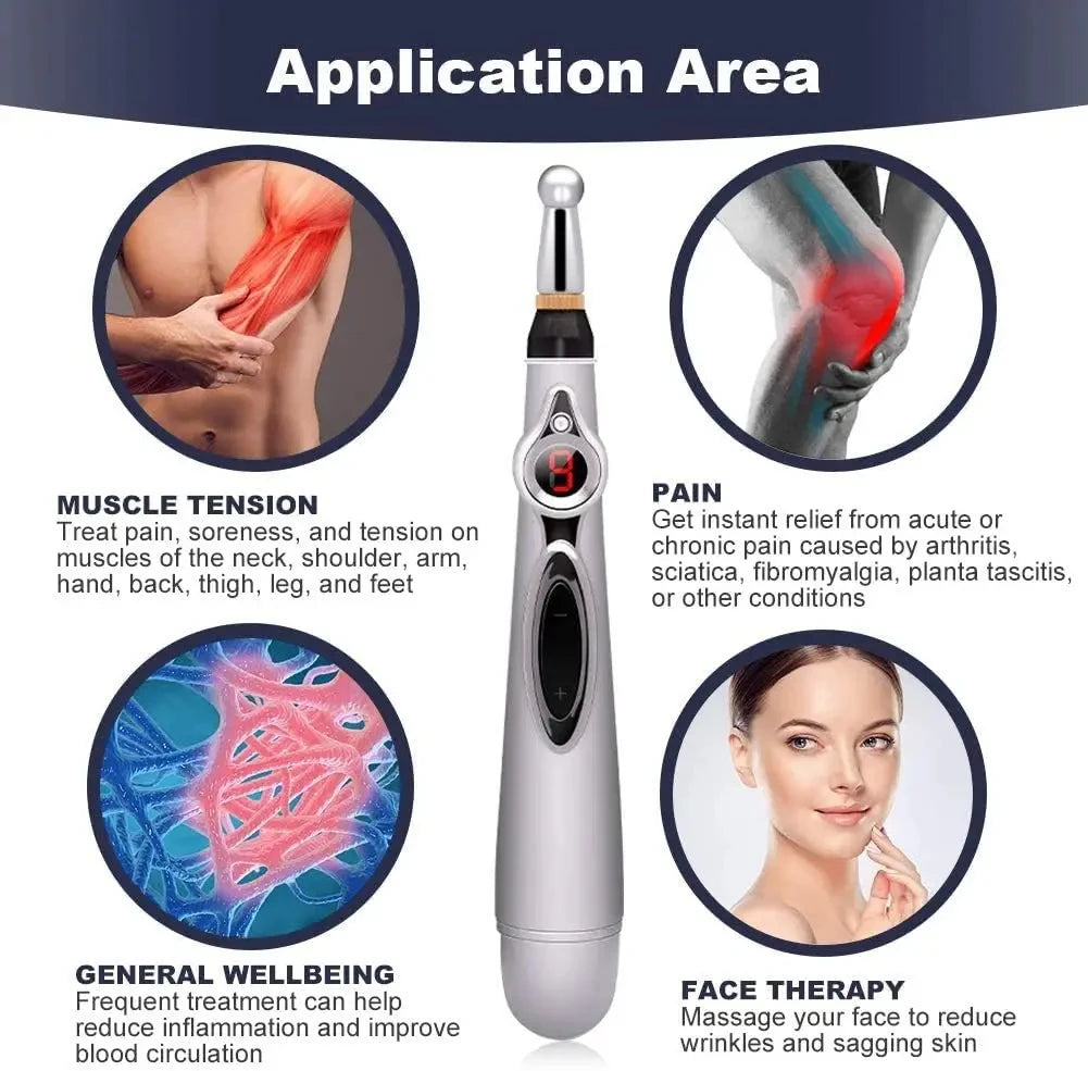 Electronic Acupuncture Point Massage Pen Multi-Function Meridian Press