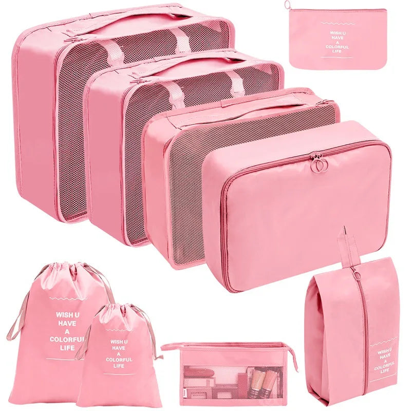 7/8/9/10 Pcs Set Travel Organizer Storage Bags