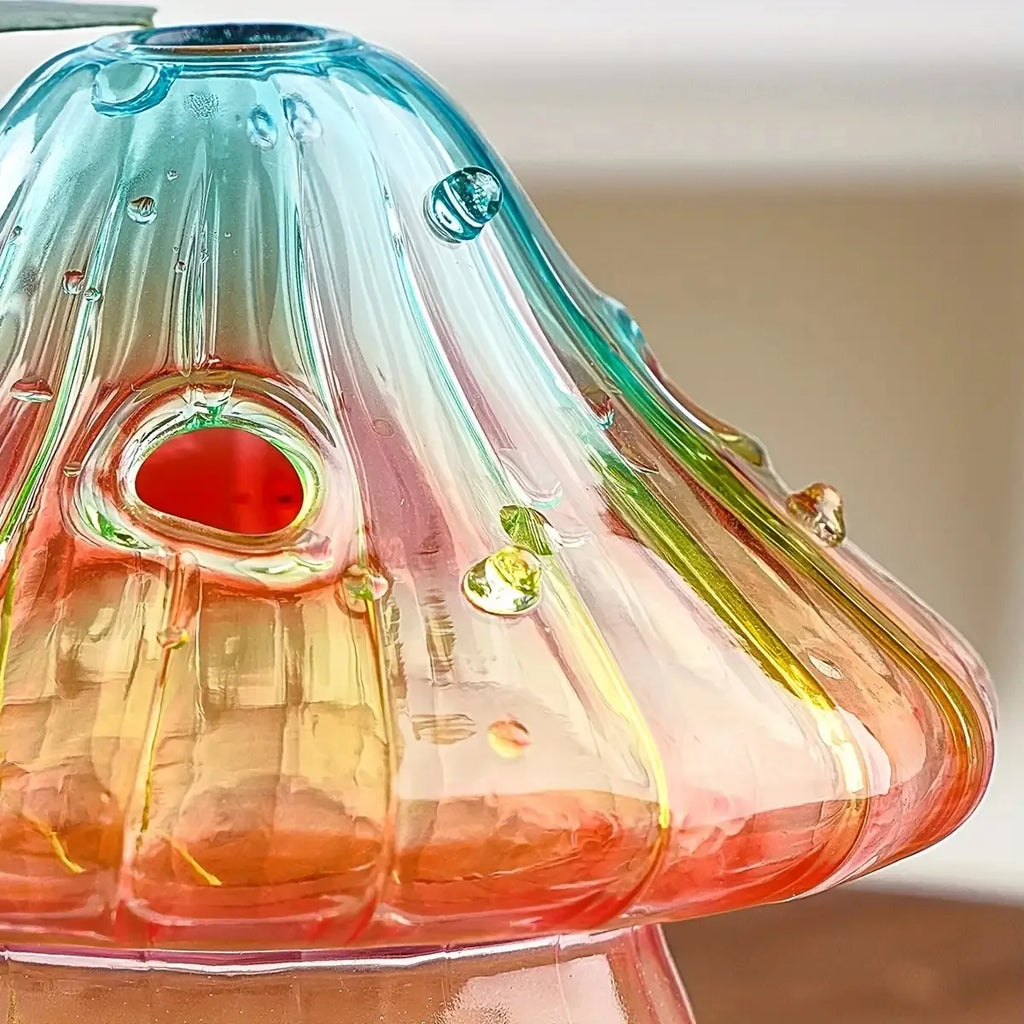 Boho Glass Mushroom Vase