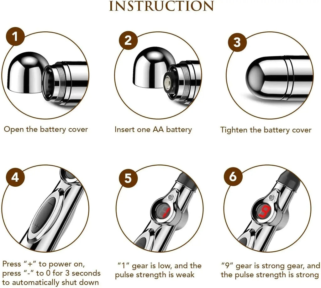 Electronic Acupuncture Point Massage Pen Multi-Function Meridian Press
