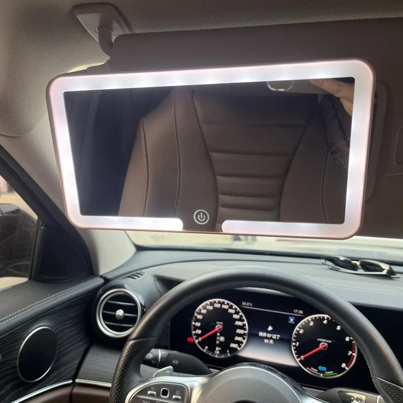 Rechargeable Car Mirror For Sun Visor Plate LED