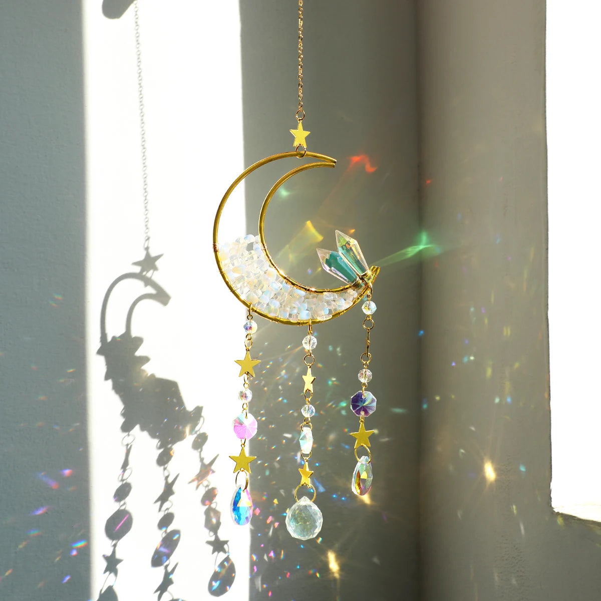 Crystal Moon Wind Chimes