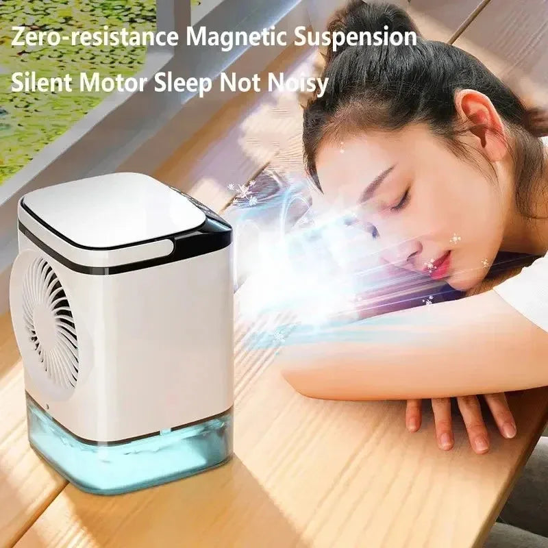 Portable Air Conditioner Fan Dual Spray 3-Speed Electric Fan for Home