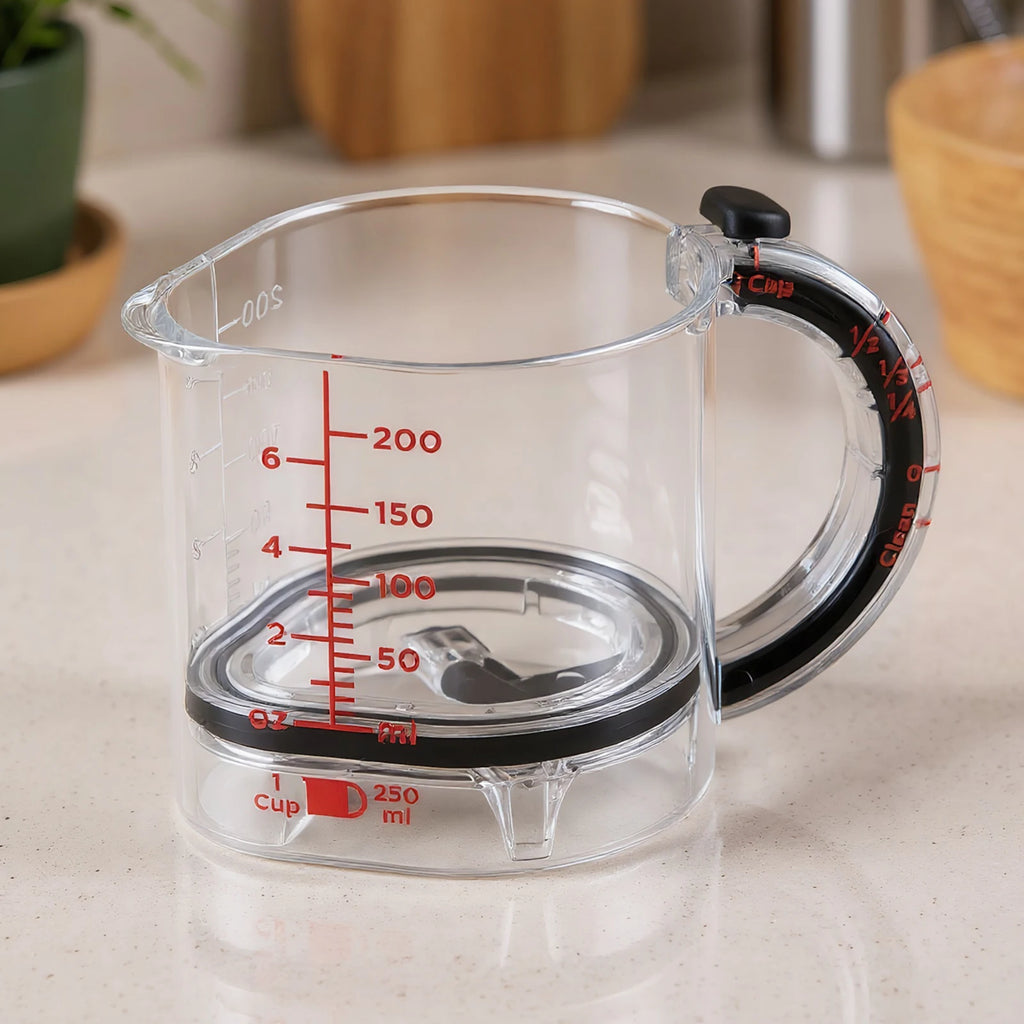 4 in 1 Adjustable Measuring Cup with Scraper-Style Seal Base
