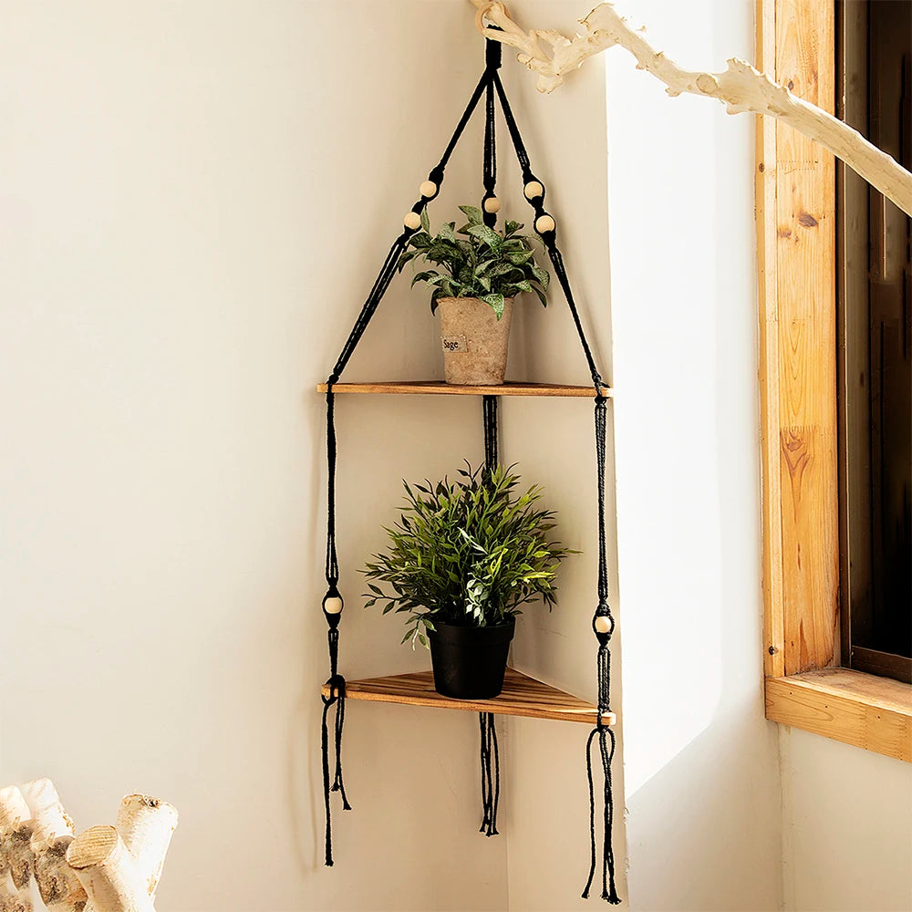 1/2/3-tier Floating Triangle Wall Shelf