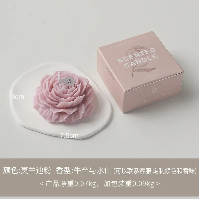 3D Peony Aromatic Candle Creative Flower Aromatherapy