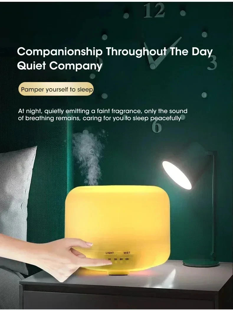 500ML Mini LED Humidifier Aroma Diffuser, Essential Oil Diffuser