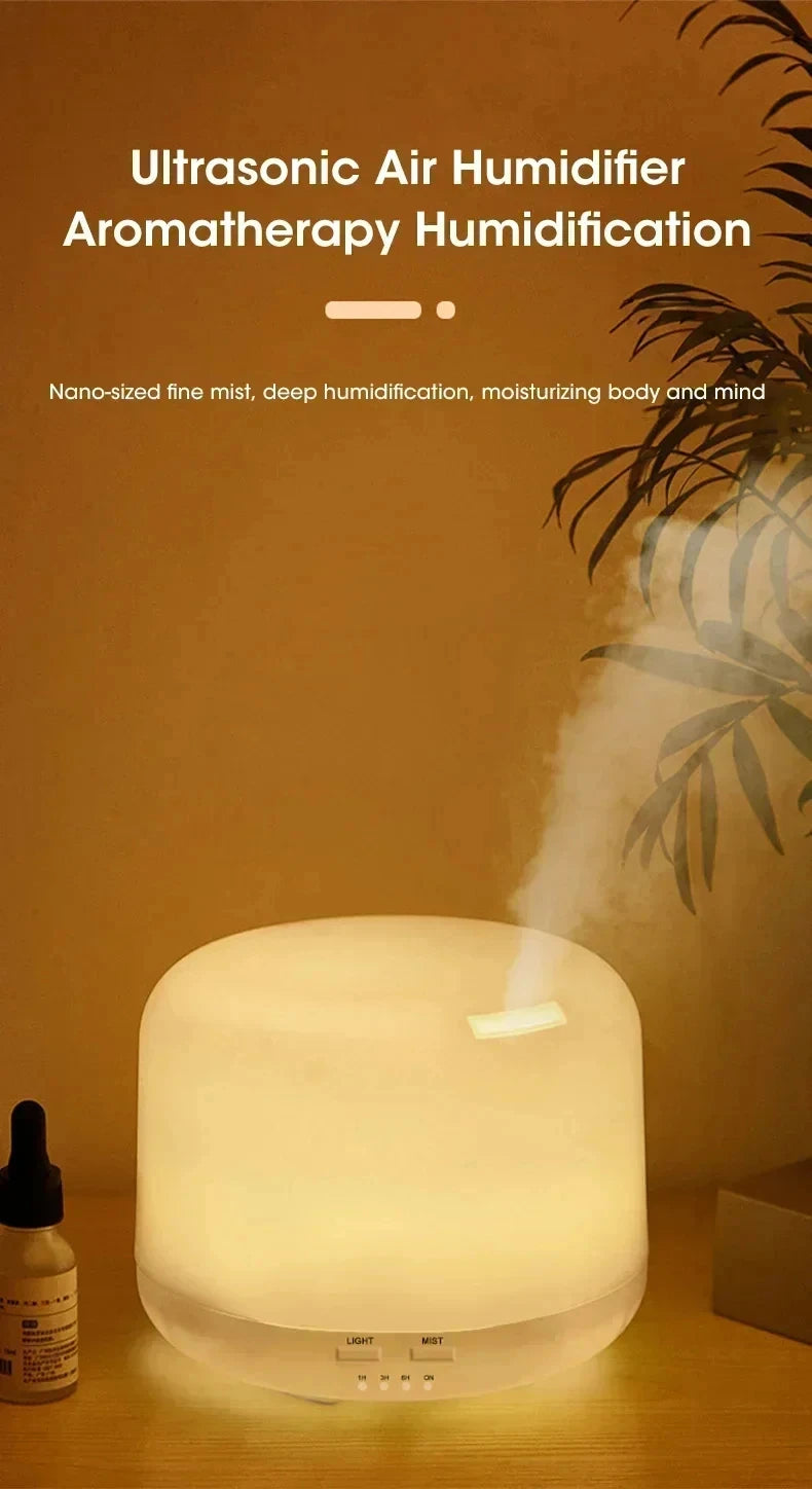 500ML Mini LED Humidifier Aroma Diffuser, Essential Oil Diffuser