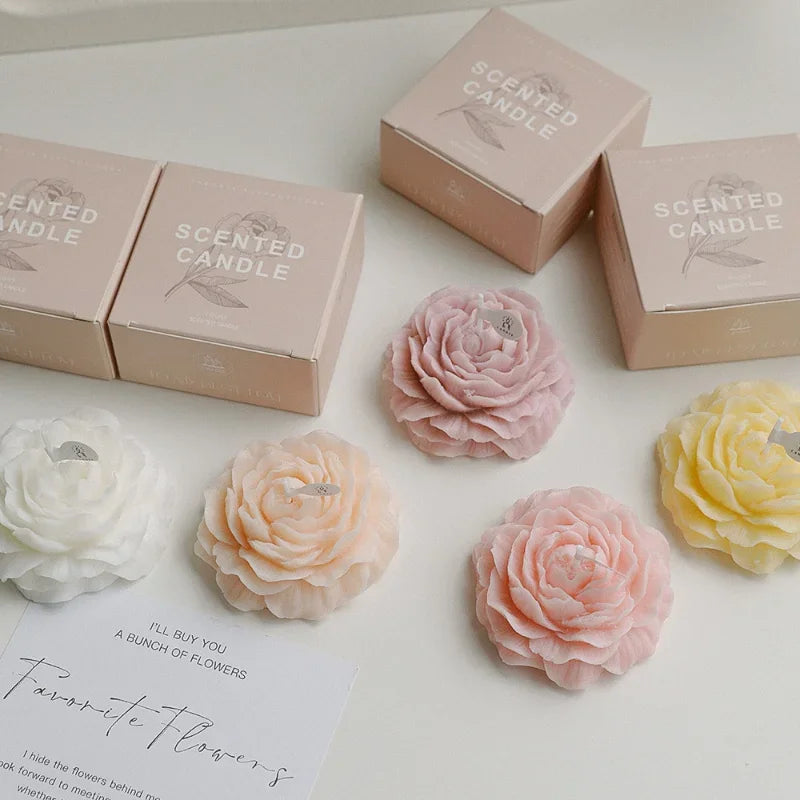 3D Peony Aromatic Candle Creative Flower Aromatherapy