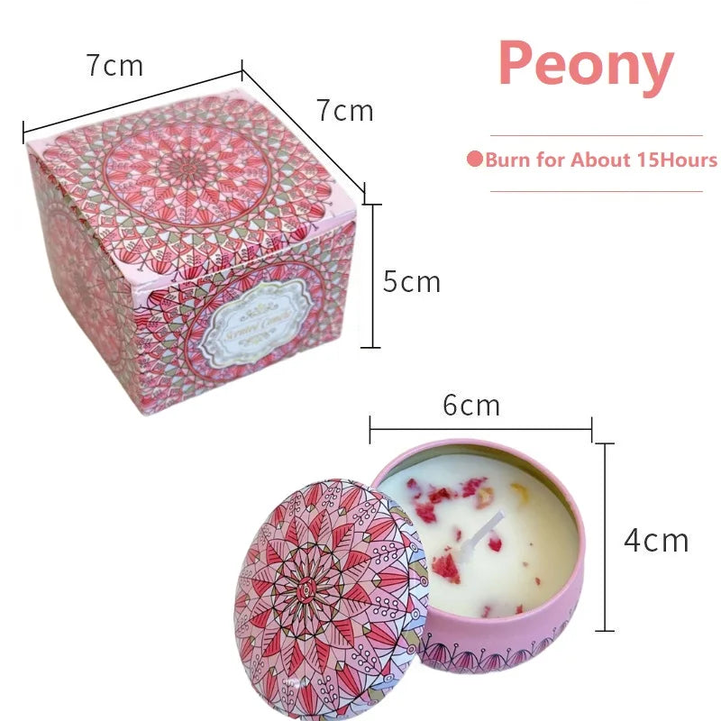 1/4PCS Vintage Scented Candles  Flower Fragrance Candle