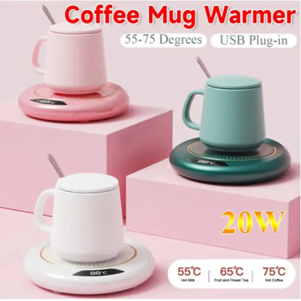 1PC Thermostatic Heating Coaster USB 3-speed