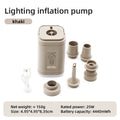 3 in 1 Mini Electric Inflatable Pump with Lights Wireless Air Compressor Inflate Deflate Air Pump
