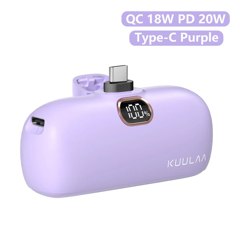 Mini Power Bank 5000mAh Fast Charging Portable Charger
