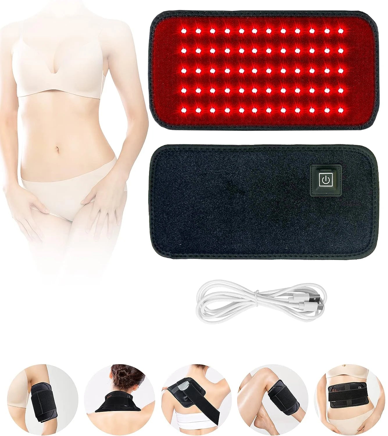 60 Red ＆Infrared LED Light Therapy Belt 850nm 660nm