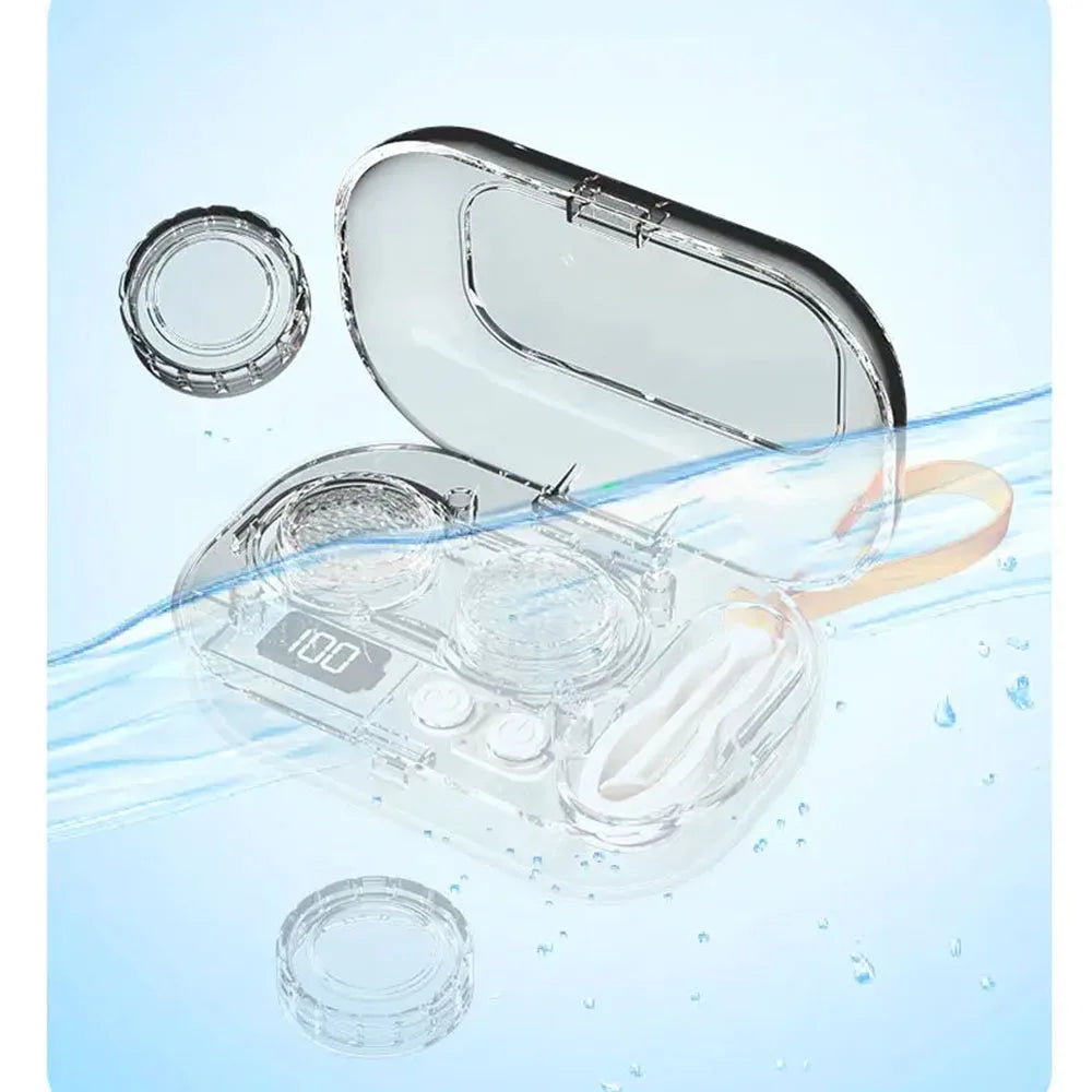 Rechargable portable Ultrasonic Contact Lens Cleaner