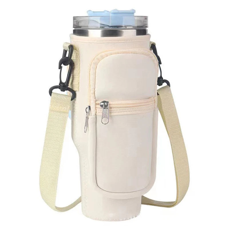 Water Bottle Carrier Bag with Phone Pocket for Stanley Cup 40 oz
