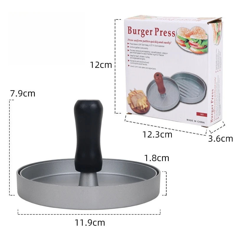 1PC Non-Stick Burger Press Metal Patty Maker