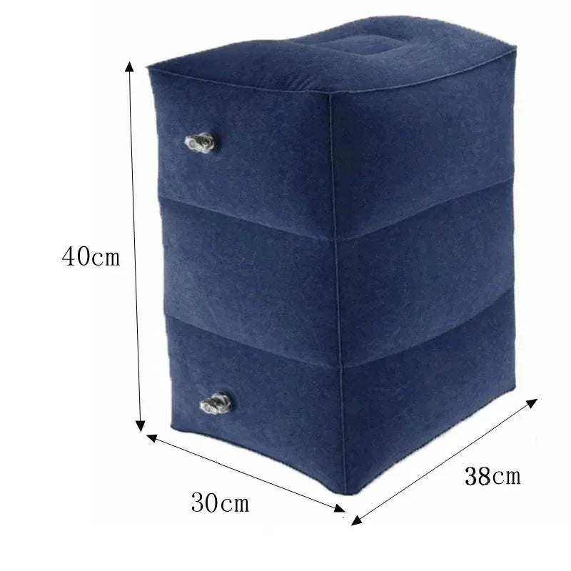 Footrest Pillow Resting For Airplane Inflatable Travel Foot Rest