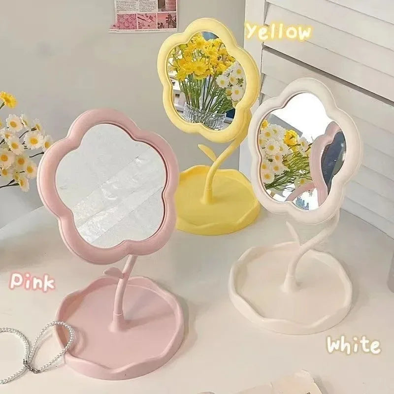 Cute Flower Desktop Mirror