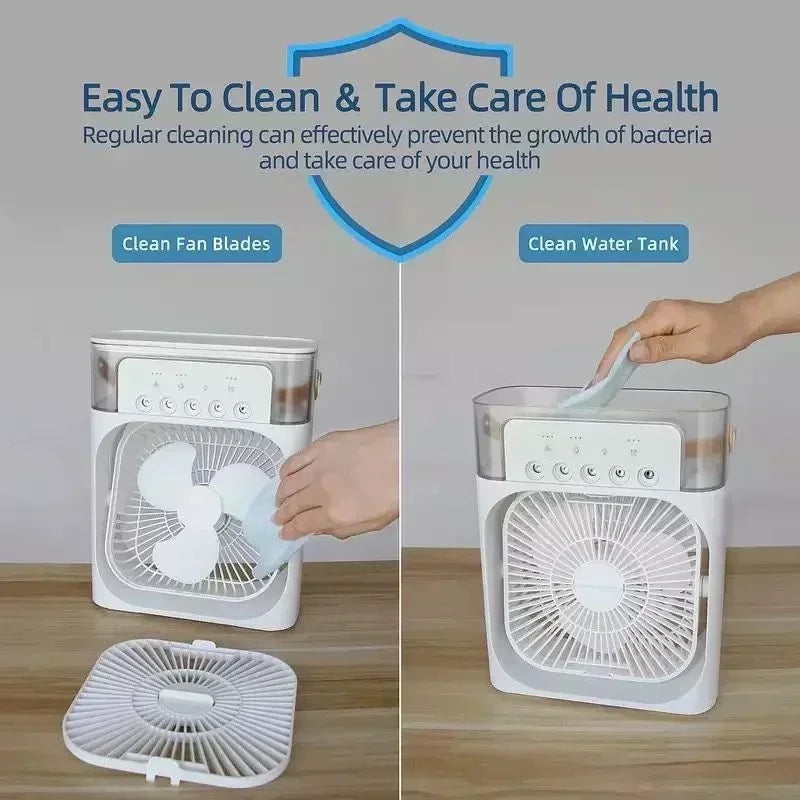 New 3 In 1 LED Fan Humidifier/Air Conditioner