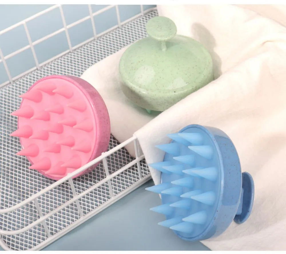 Silicone Shampoo Brush Head Scalp Massager