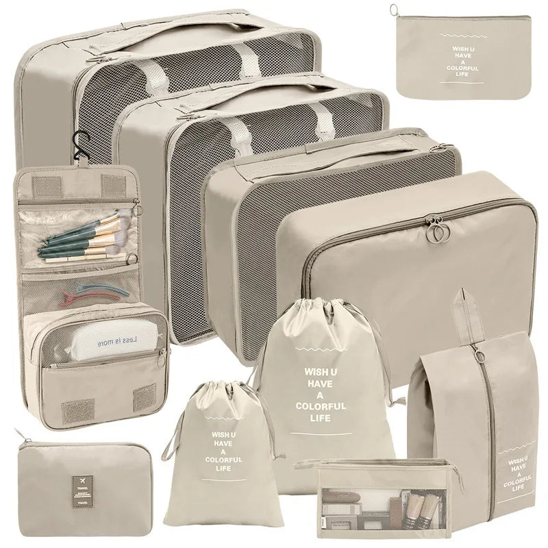 7/8/9/10 Pcs Set Travel Organizer Storage Bags