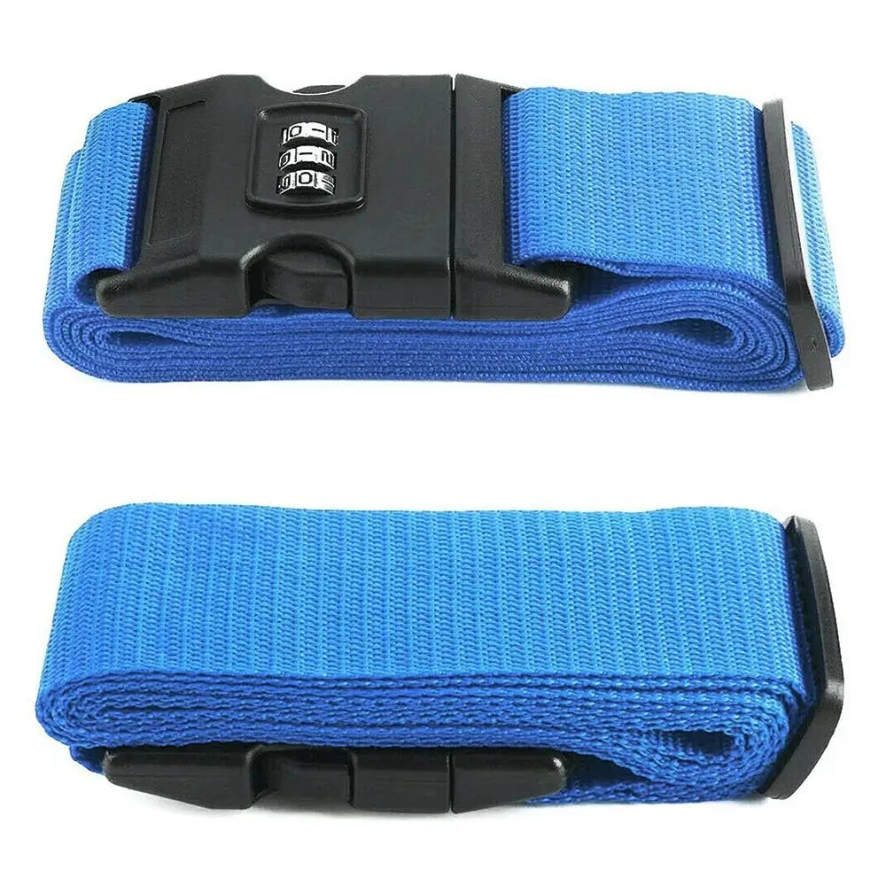 Adjustable Luggage Security Lock Belts Strong Elastic Extra Safety